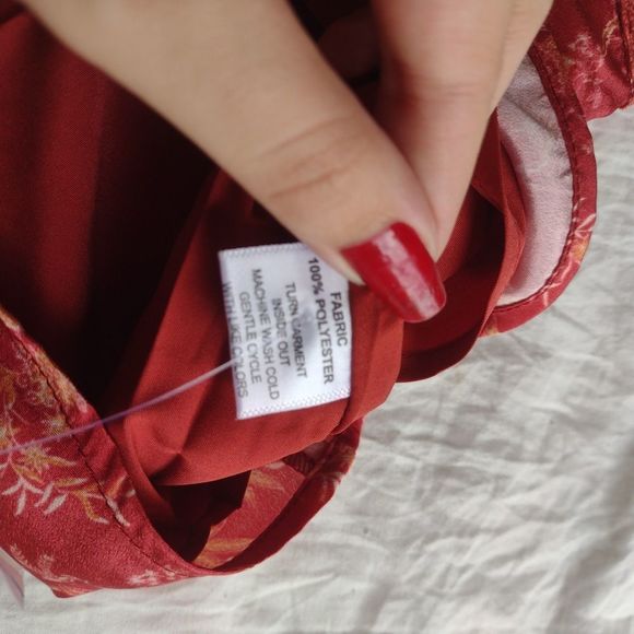 New KREWE red tropical print crop top - Picture 3 of 8